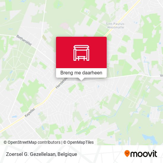 Zoersel G. Gezellelaan kaart