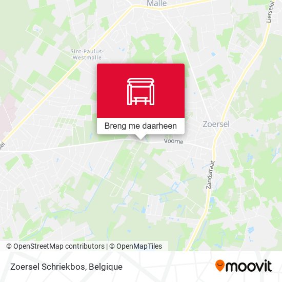 Zoersel Schriekbos kaart