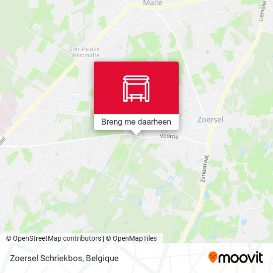 Zoersel Schriekbos kaart