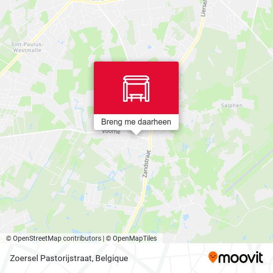 Zoersel Pastorijstraat kaart