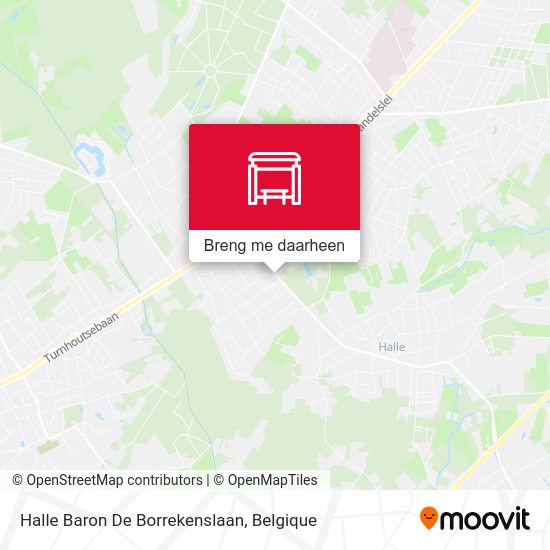 Halle Baron De Borrekenslaan kaart