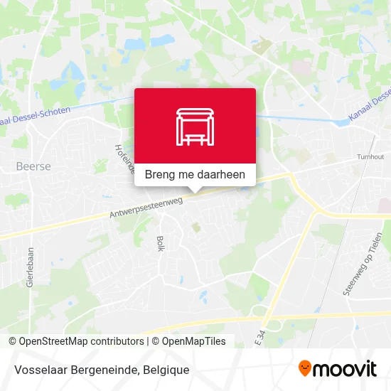 Vosselaar Bergeneinde kaart