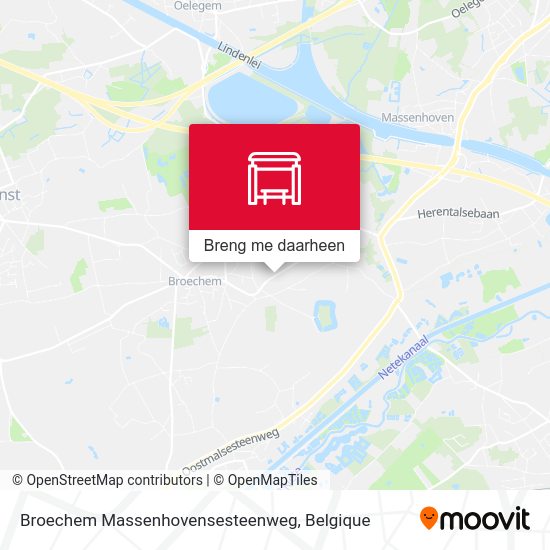 Broechem Massenhovensesteenweg kaart