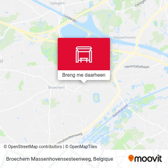Broechem Massenhovensesteenweg kaart