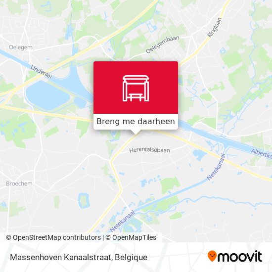 Massenhoven Kanaalstraat kaart