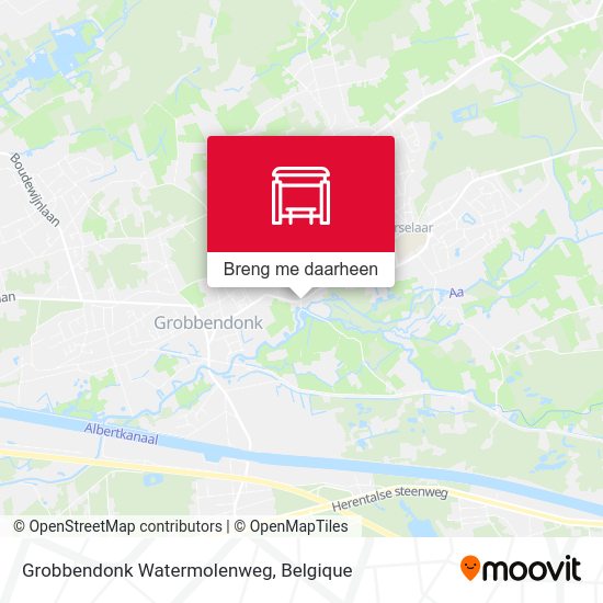 Grobbendonk Watermolenweg kaart