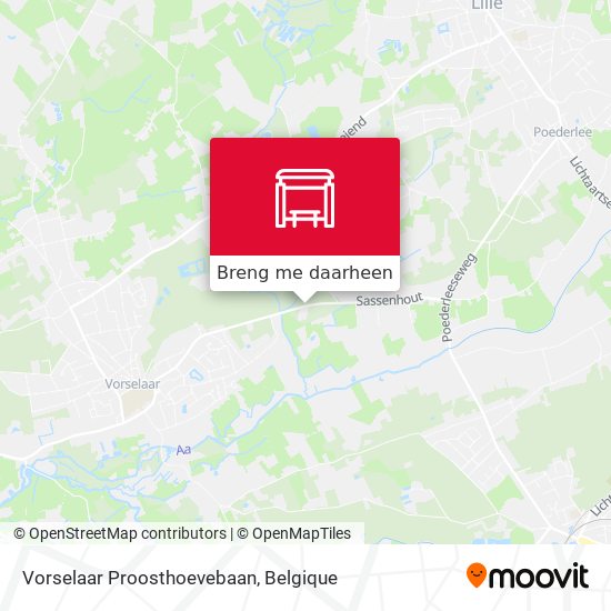 Vorselaar Proosthoevebaan kaart