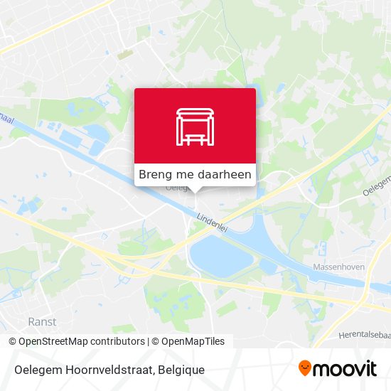 Oelegem Hoornveldstraat kaart