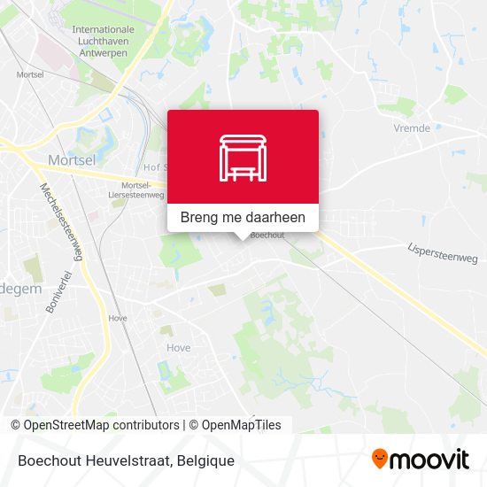 Boechout Heuvelstraat kaart
