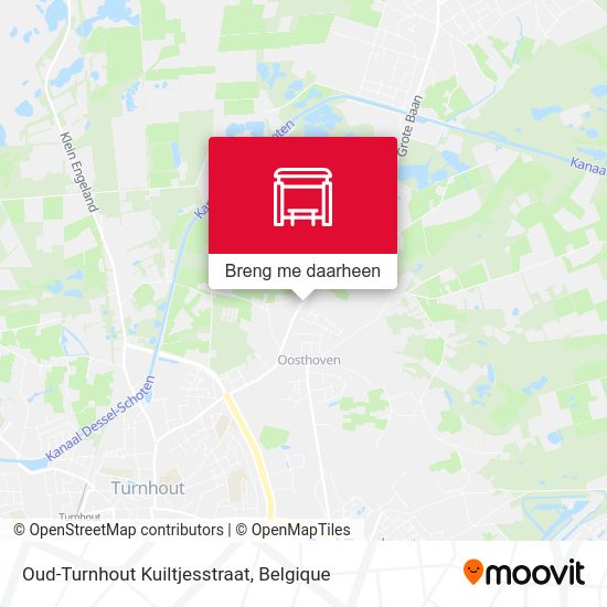 Oud-Turnhout Kuiltjesstraat kaart