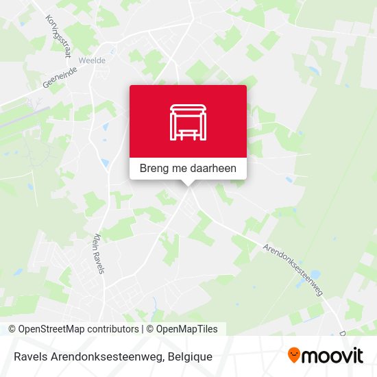 Ravels Arendonksesteenweg kaart