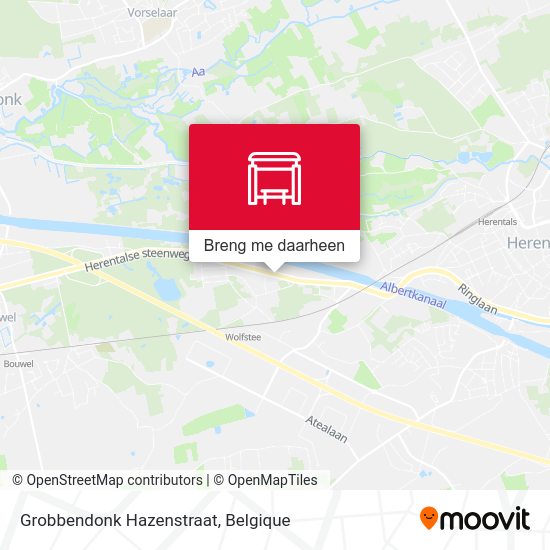 Grobbendonk Hazenstraat kaart