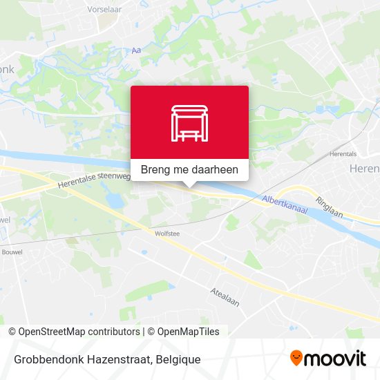 Grobbendonk Hazenstraat kaart
