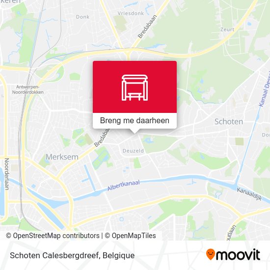 Schoten Calesbergdreef kaart