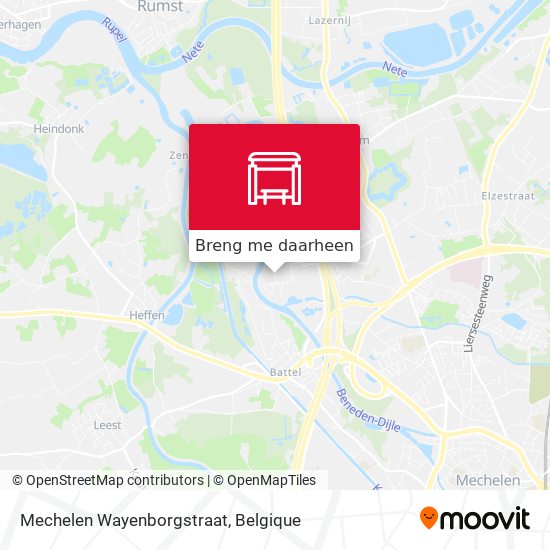 Mechelen Wayenborgstraat kaart