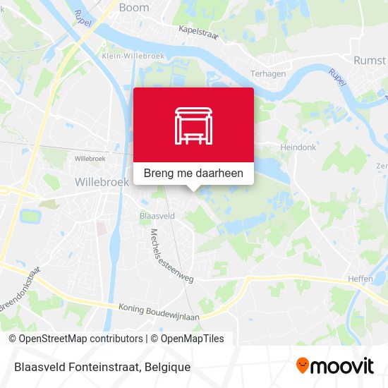 Blaasveld Fonteinstraat kaart