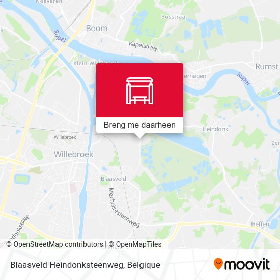 Blaasveld Heindonksteenweg kaart