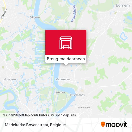 Mariekerke Bovenstraat kaart