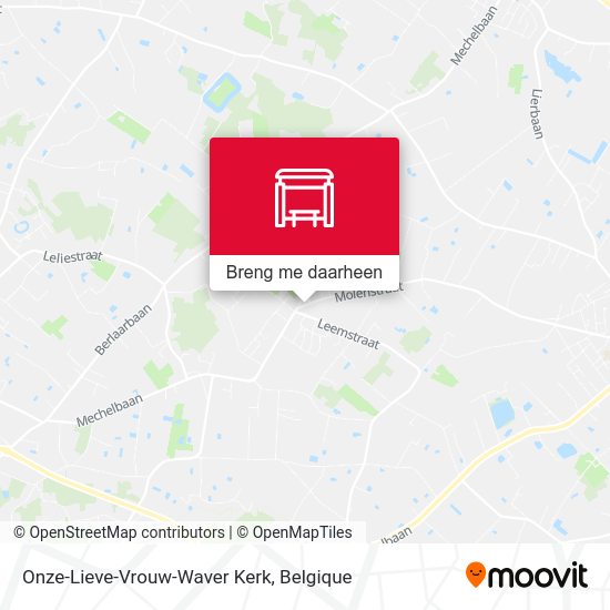 Onze-Lieve-Vrouw-Waver Kerk kaart