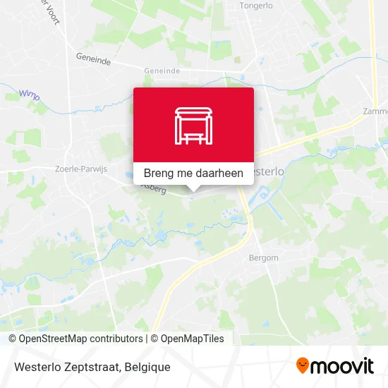 Westerlo Zeptstraat kaart