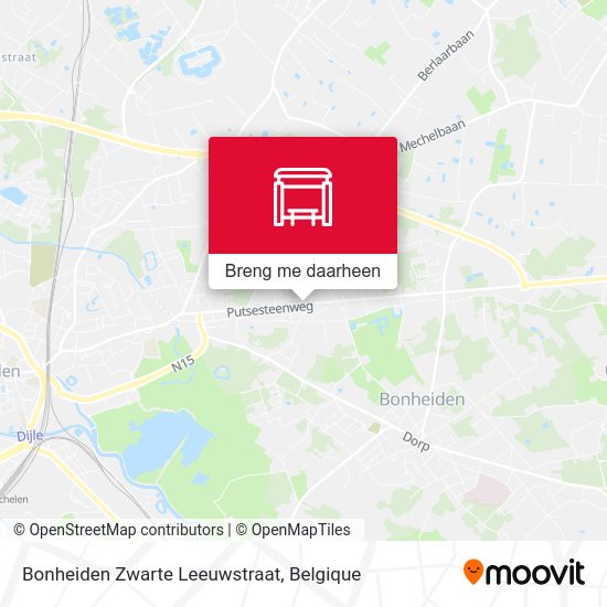 Bonheiden Zwarte Leeuwstraat kaart