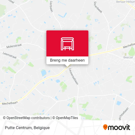 Putte Centrum kaart