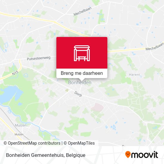 Bonheiden Gemeentehuis kaart