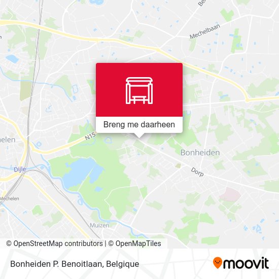 Bonheiden P. Benoitlaan kaart