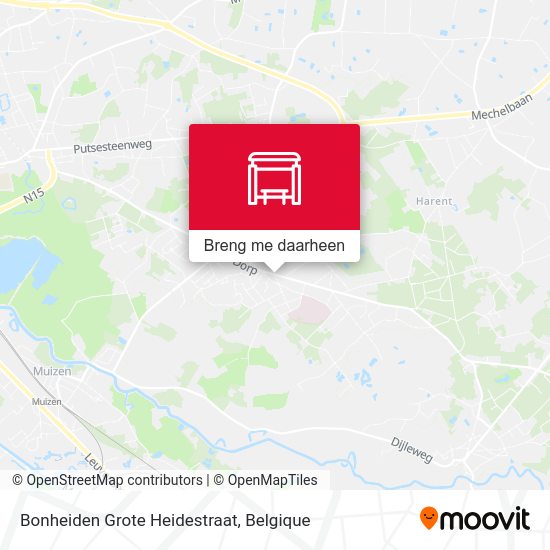 Bonheiden Grote Heidestraat kaart