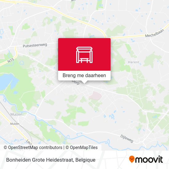 Bonheiden Grote Heidestraat kaart