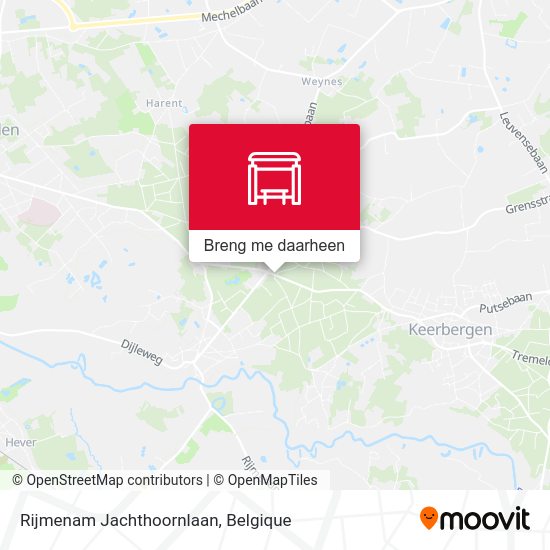 Rijmenam Jachthoornlaan kaart