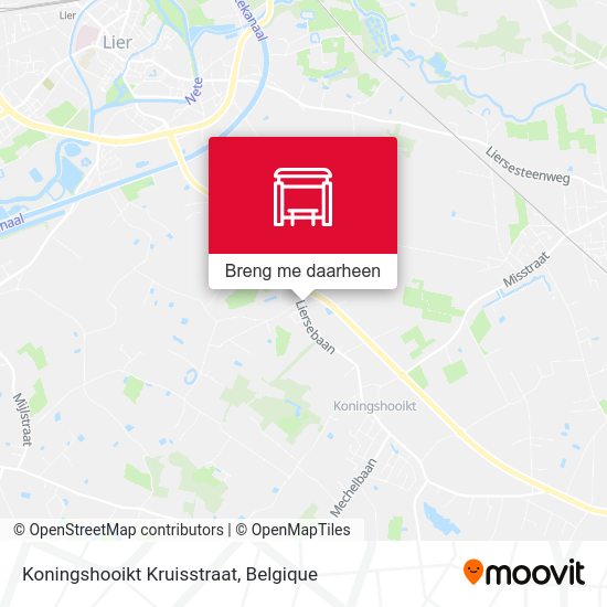 Koningshooikt Kruisstraat kaart