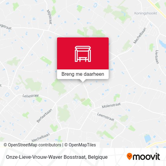 Onze-Lieve-Vrouw-Waver Bosstraat kaart