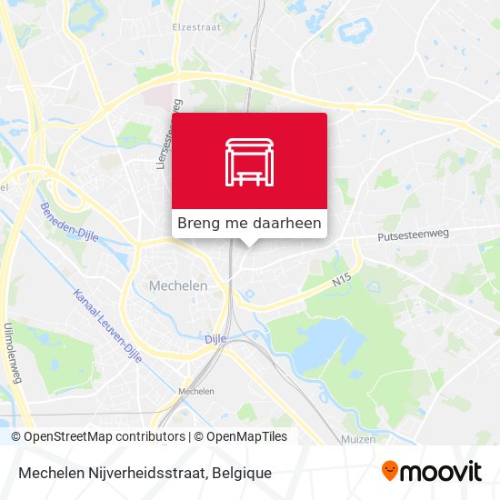 Mechelen Nijverheidsstraat kaart