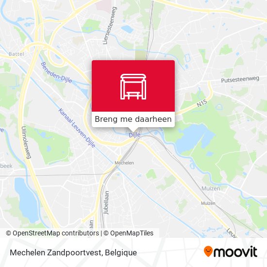 Mechelen Zandpoortvest kaart