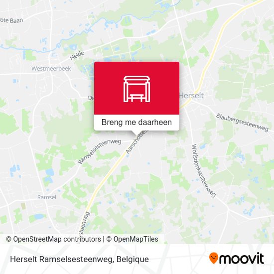 Herselt Ramselsesteenweg kaart