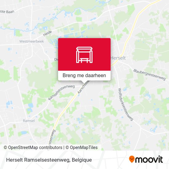 Herselt Ramselsesteenweg kaart