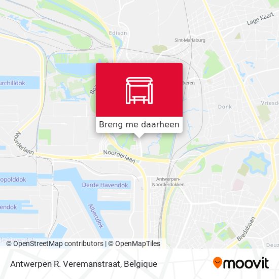 Antwerpen R. Veremanstraat kaart