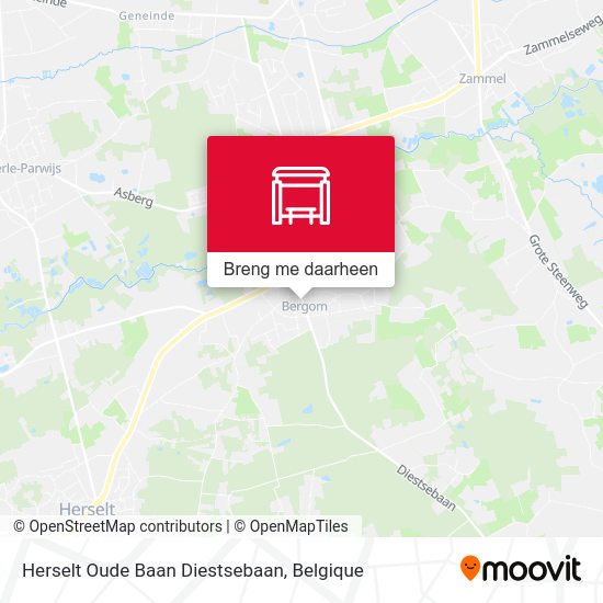 Herselt Oude Baan Diestsebaan kaart