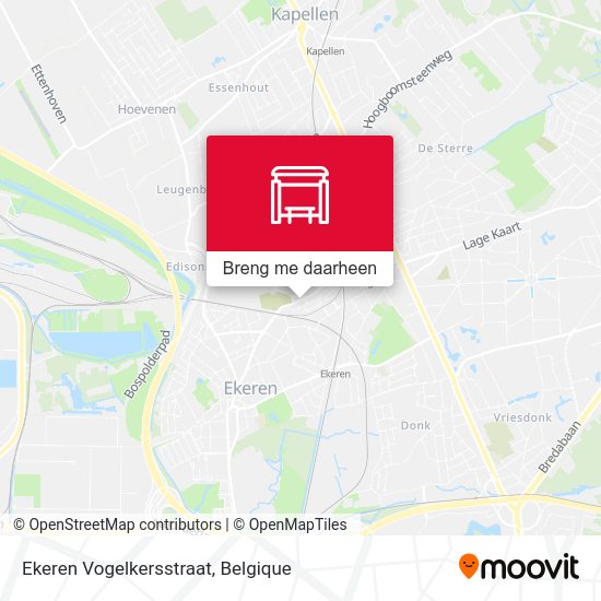 Ekeren Vogelkersstraat kaart