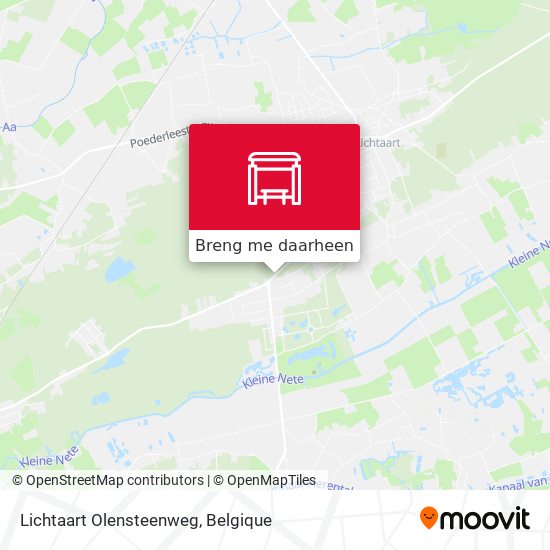 Lichtaart Olensteenweg kaart