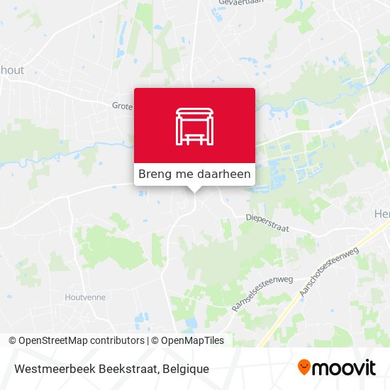Westmeerbeek Beekstraat kaart