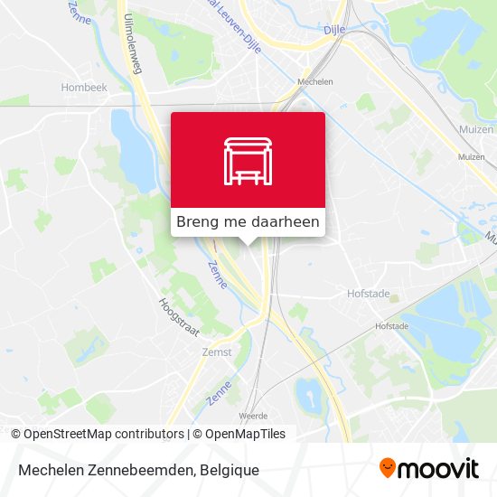 Mechelen Zennebeemden kaart