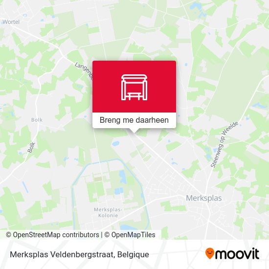 Merksplas Veldenbergstraat kaart