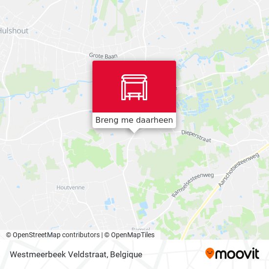 Westmeerbeek Veldstraat kaart