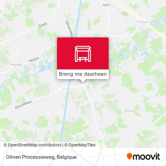 Olmen Processieweg kaart