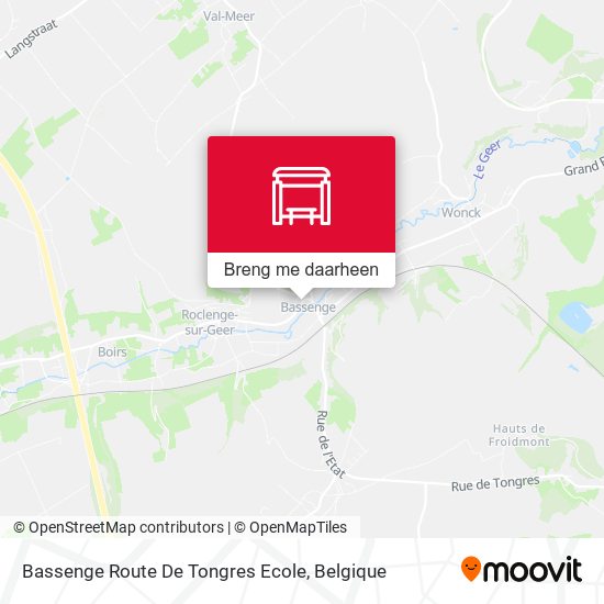 Bassenge Route De Tongres Ecole kaart