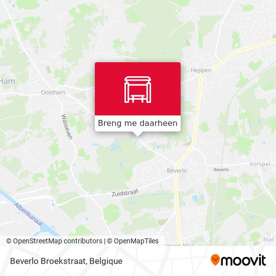 Beverlo Broekstraat kaart
