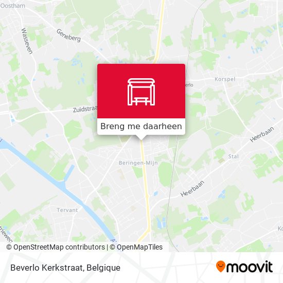 Beverlo Kerkstraat kaart