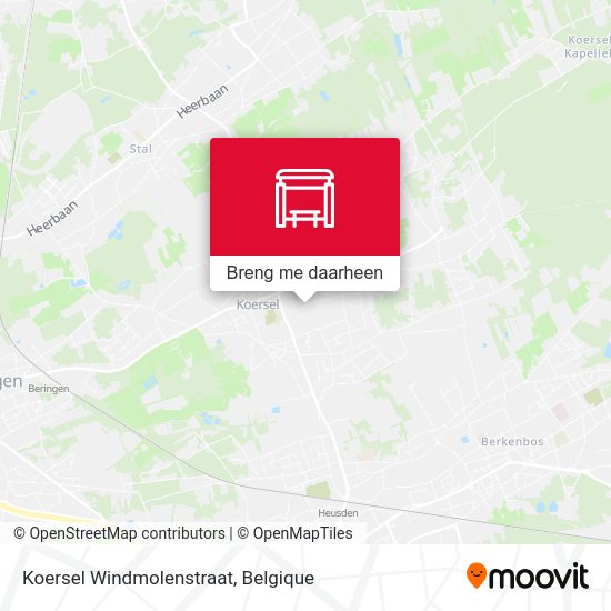 Koersel Windmolenstraat kaart